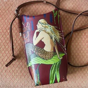 Loewe x Paula's Ibiza Mermaid Leather Pocket Gate Bag Crossbody Double-Sided